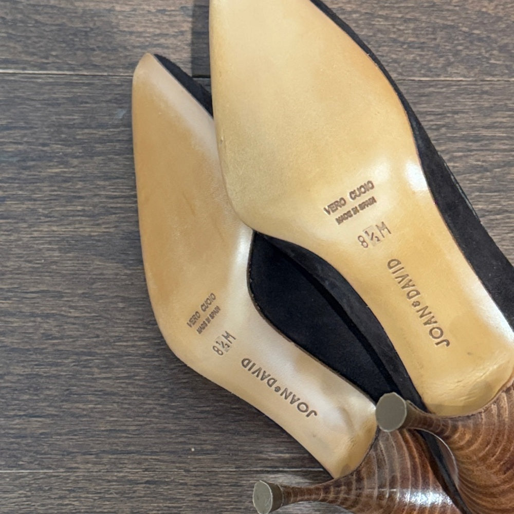 Joan & David Brown Suede Tassel Pumps Size 8.5