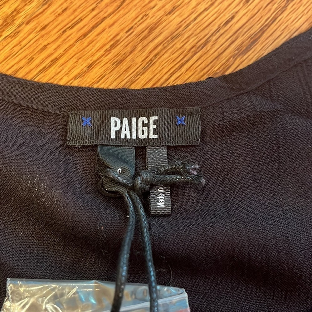 NWT PAIGE Woman’s Black Lisette Tank Size S