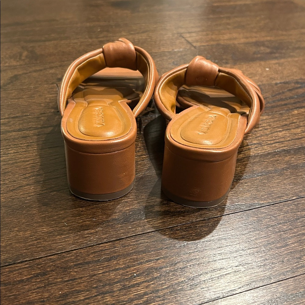Vince Women’s Brown Knotted Heeled Sandals Size 5