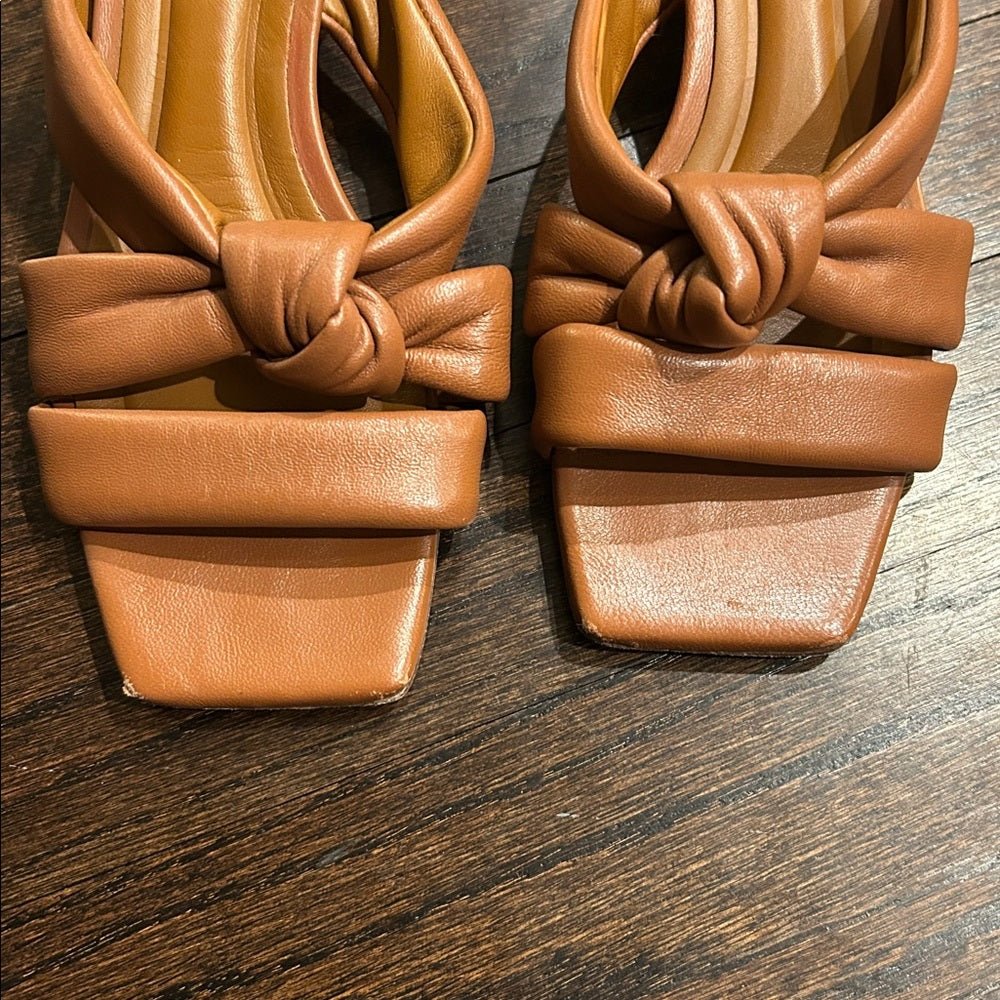 Vince Women’s Brown Knotted Heeled Sandals Size 5