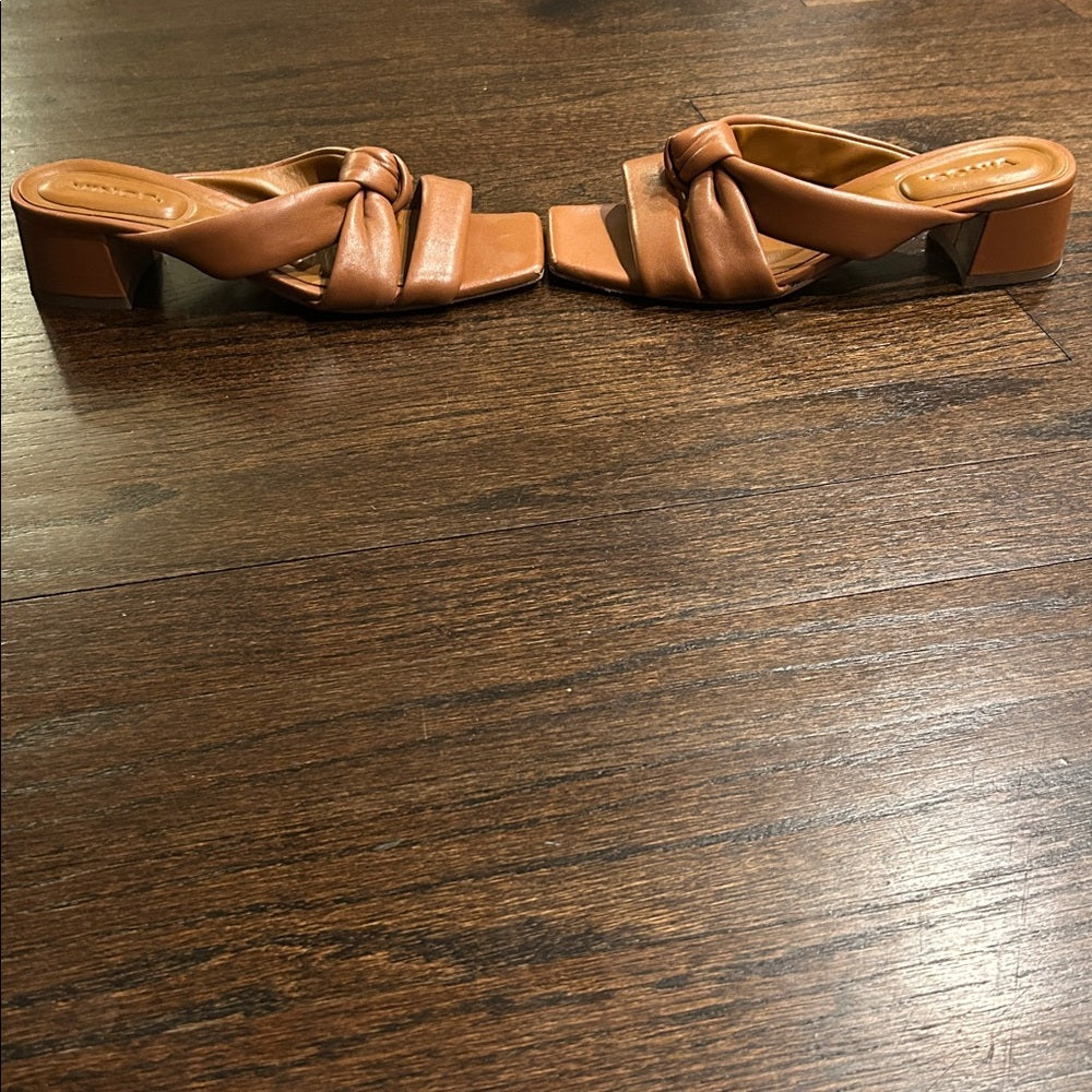 Vince Women’s Brown Knotted Heeled Sandals Size 5
