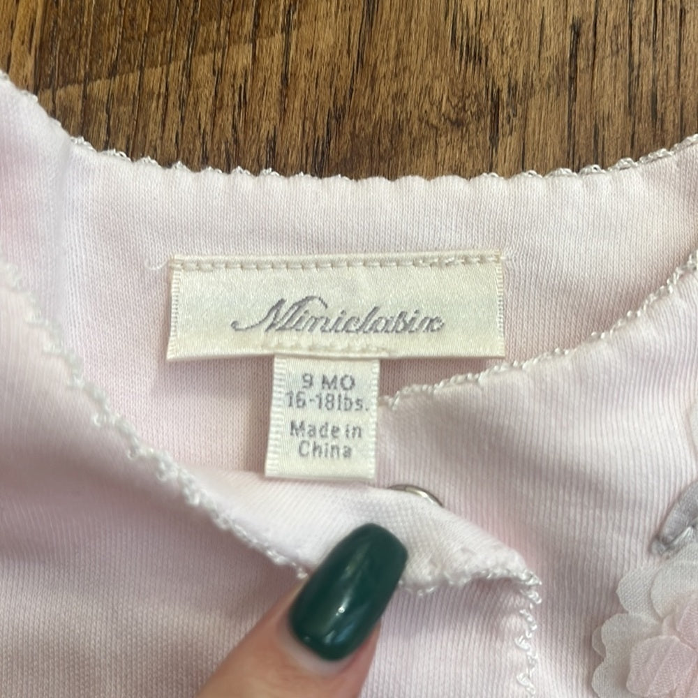 NWT Miniclasix Girl’s Pink Footies Size 9M
