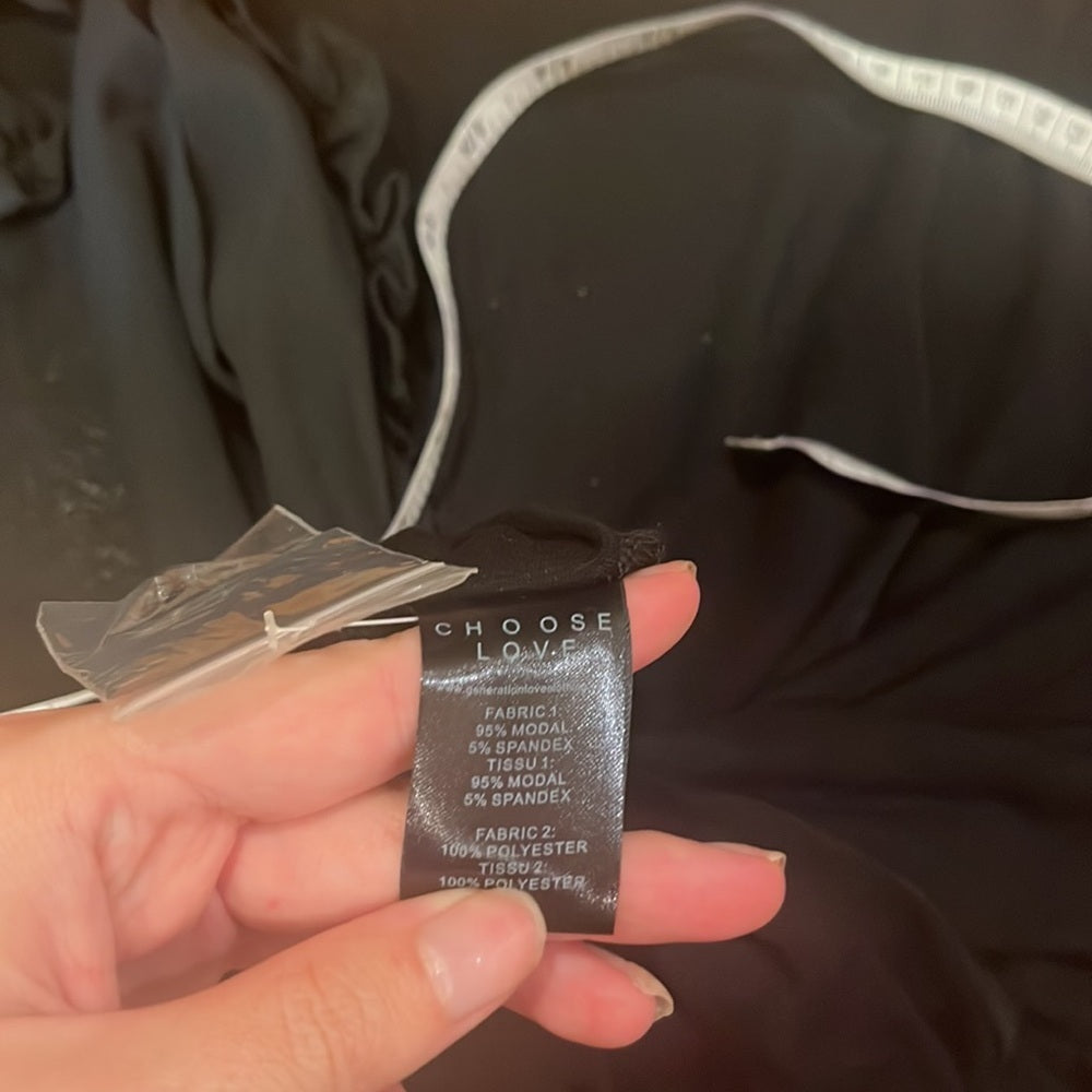 NWT Generational Love Woman’s Doni Black Top Size L
