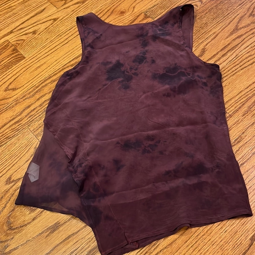 NWT Red Haute Woman’s Maroon Silk Tank Size S