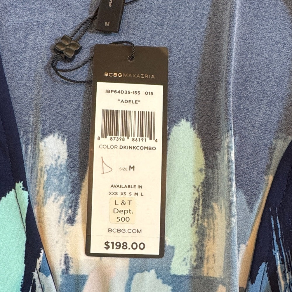 NWT BCBGMaxazaria Colorful Abstract Wrap Dress Women’s Medium