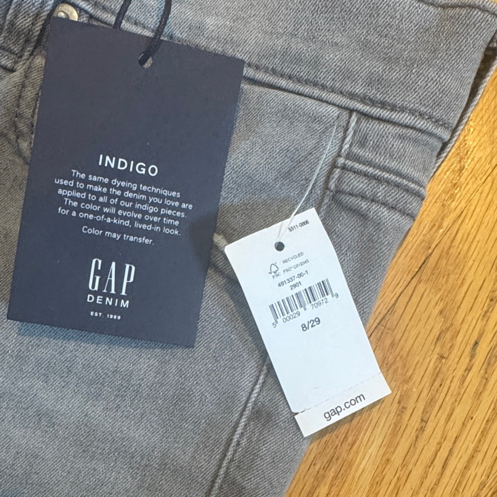 NWT GAP 1969 Women's Light Gray True Skinny Ankle Mid Rise Stretchy Jeans 8/29