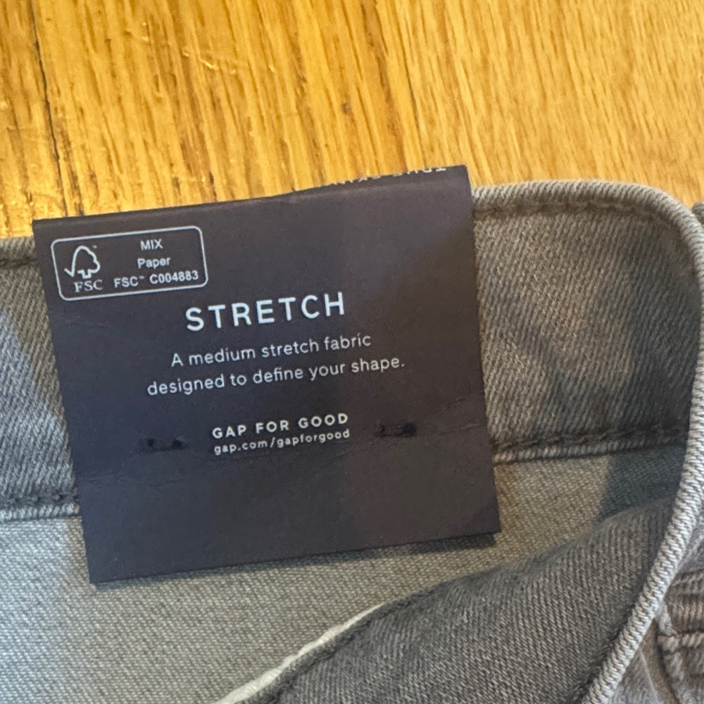 NWT GAP 1969 Women's Light Gray True Skinny Ankle Mid Rise Stretchy Jeans 8/29
