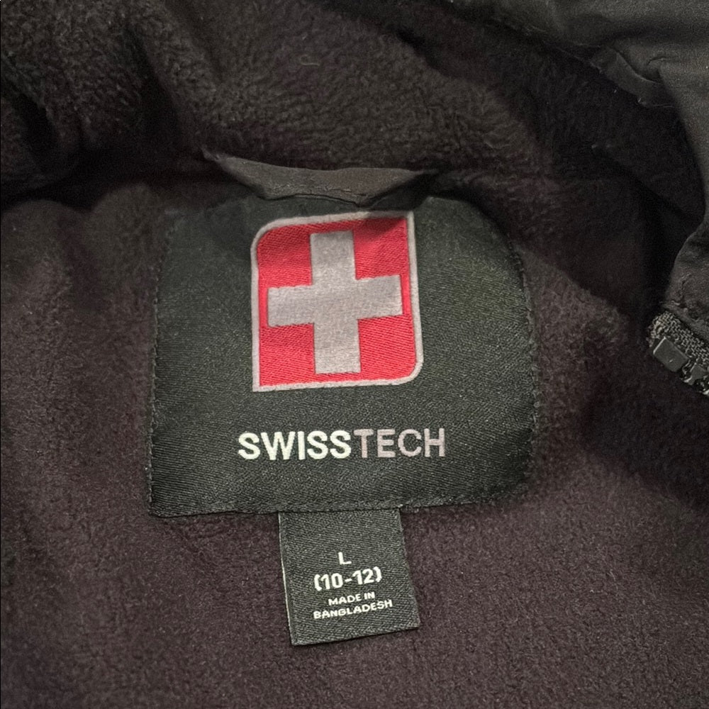 Swiss Tech Boys Black Puffer Jacket Size L
