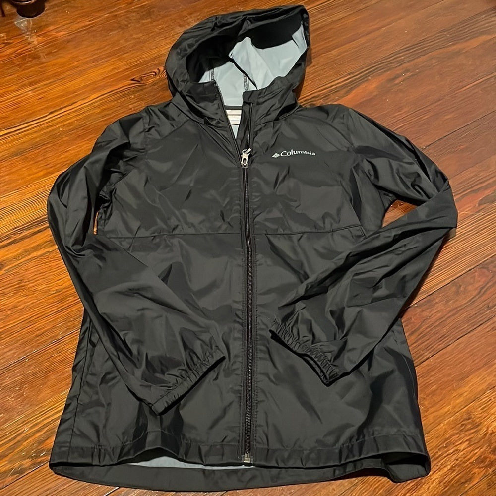 Columbia Kid’s Black Rain Windbreaker Jacket Size M