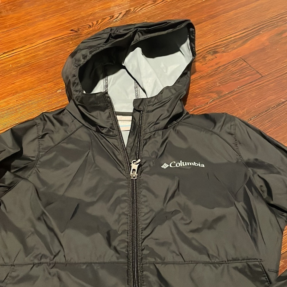 Columbia Kid’s Black Rain Windbreaker Jacket Size M