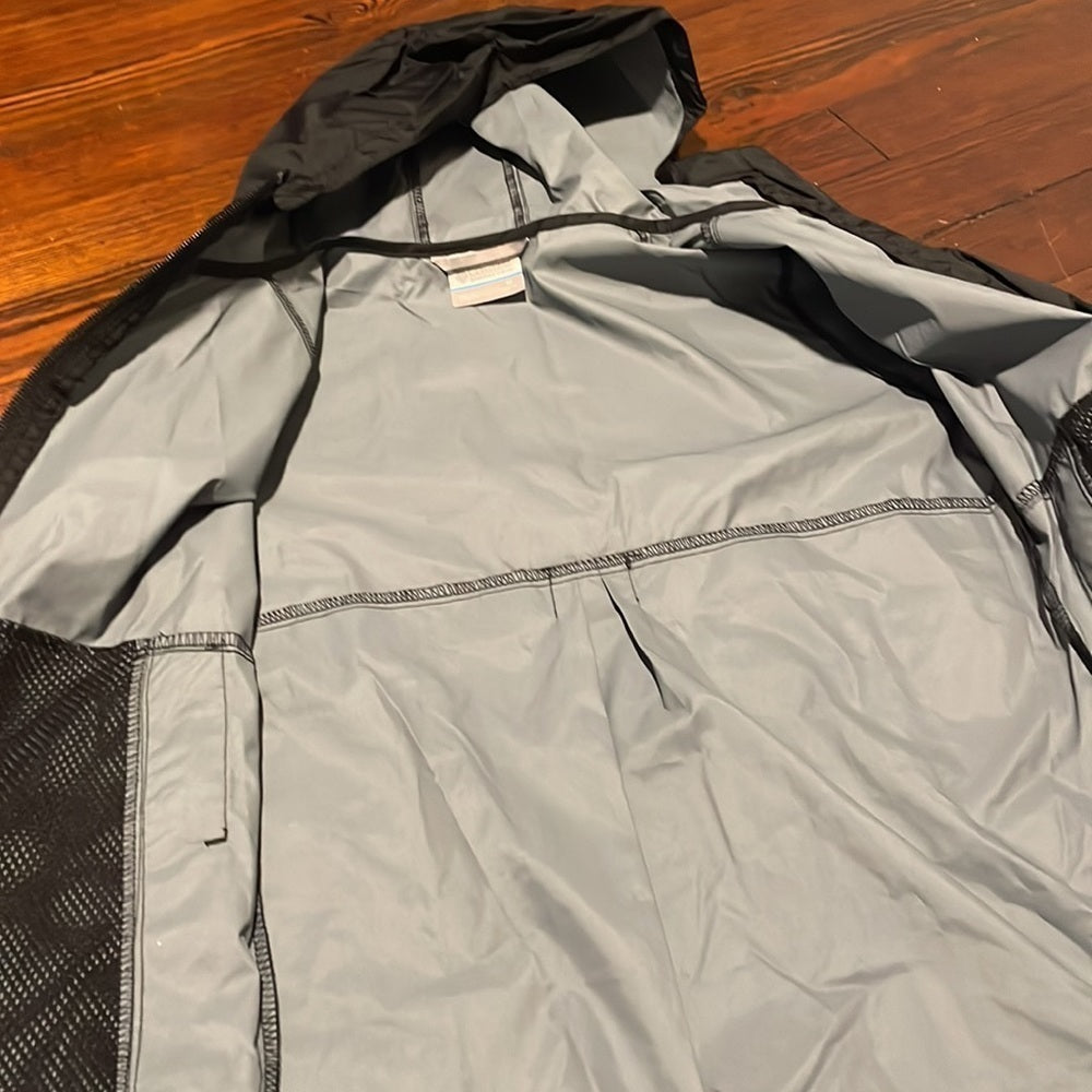 Columbia Kid’s Black Rain Windbreaker Jacket Size M