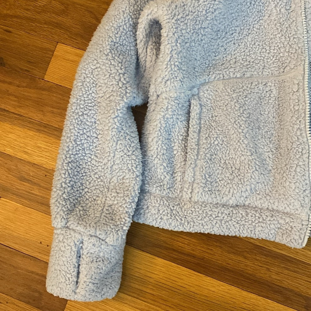 Athleta Girls Blue Fleece Zip Up Jacket Size L