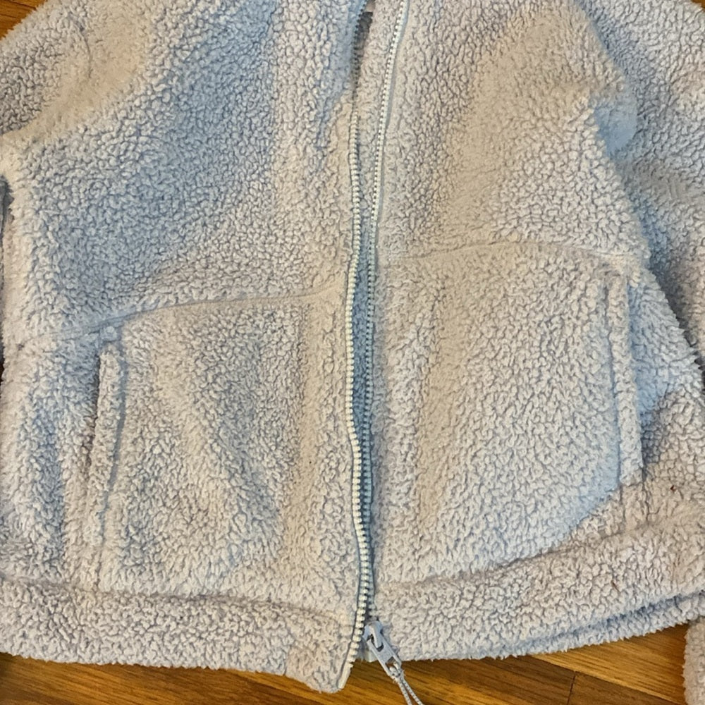 Athleta Girls Blue Fleece Zip Up Jacket Size L