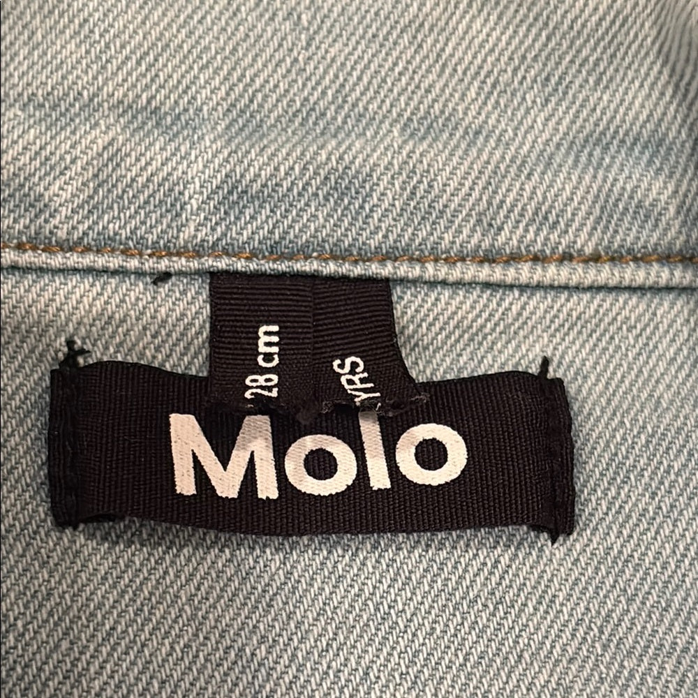 Molo Girls Distressed Denim Jacket Size 8