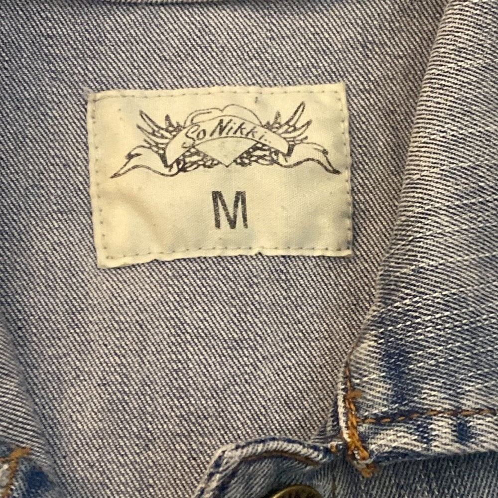 So Nikki Girl’s Denim Jacket With Cotton Sleeves Size M