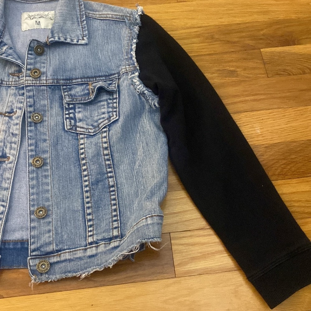 So Nikki Girl’s Denim Jacket With Cotton Sleeves Size M