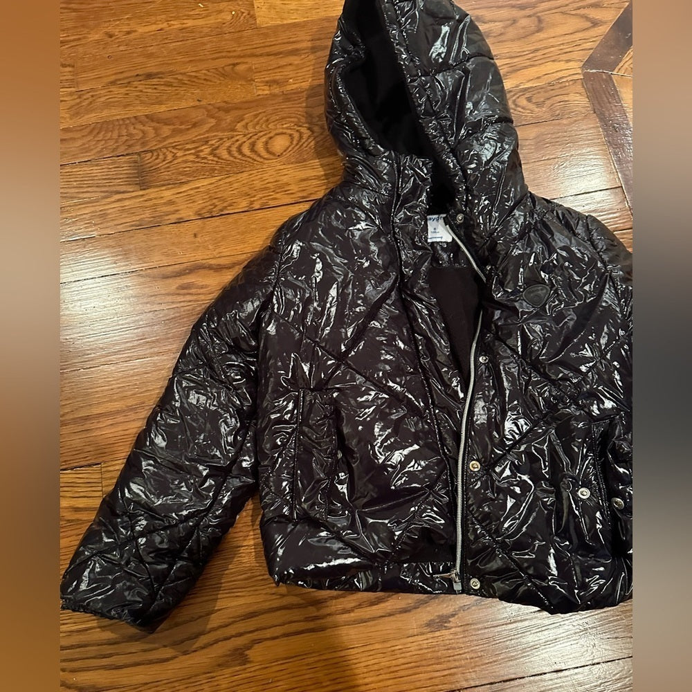 Mayoral Girls Black Shiny Puffer Jacket Size 8