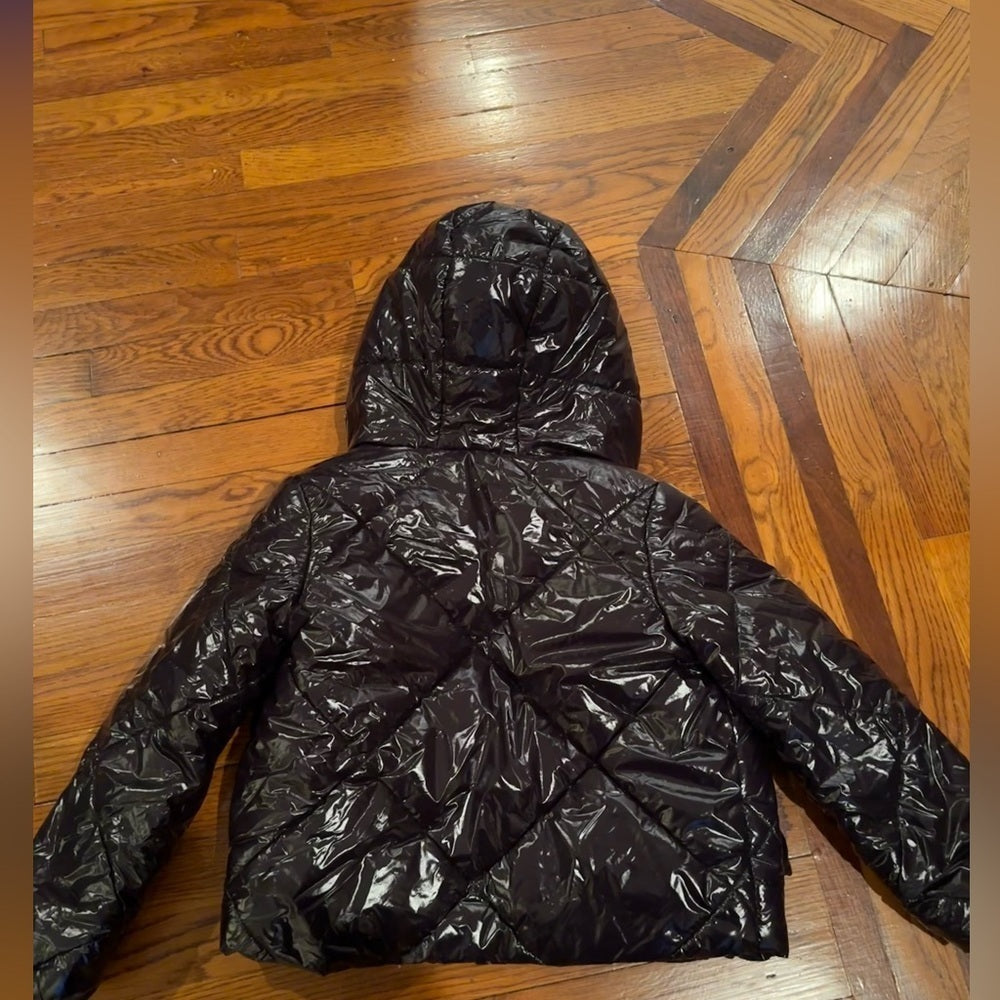 Mayoral Girls Black Shiny Puffer Jacket Size 8