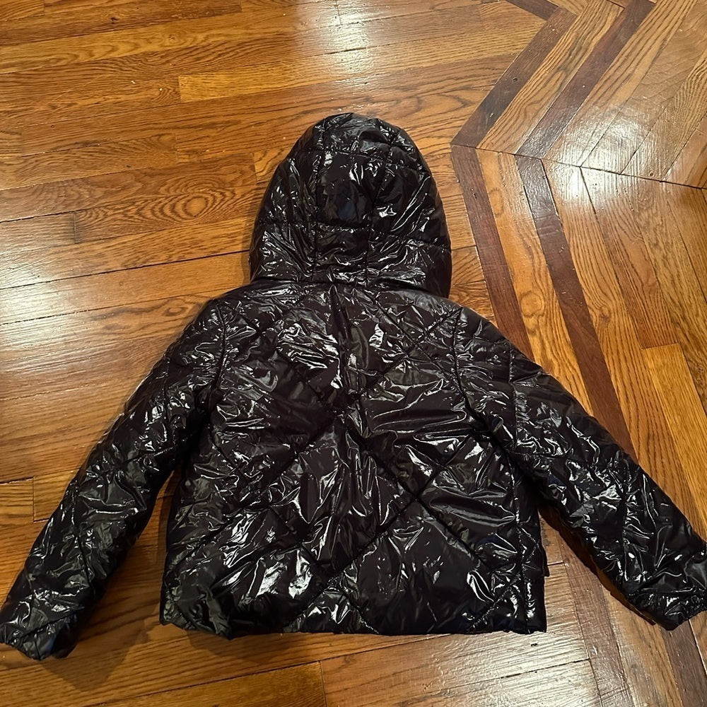 Mayoral Girls Black Shiny Puffer Jacket Size 8