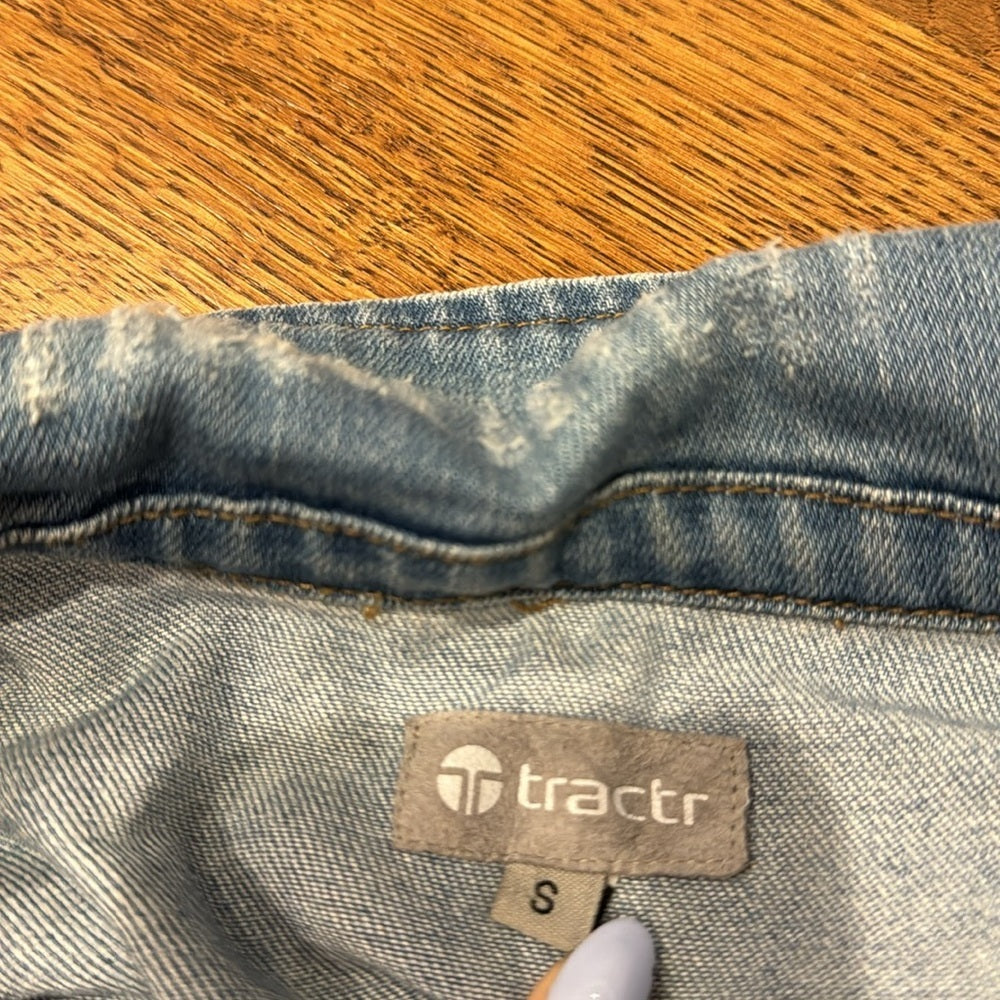 Tractr Girls Jean Jacket Blue Size Small