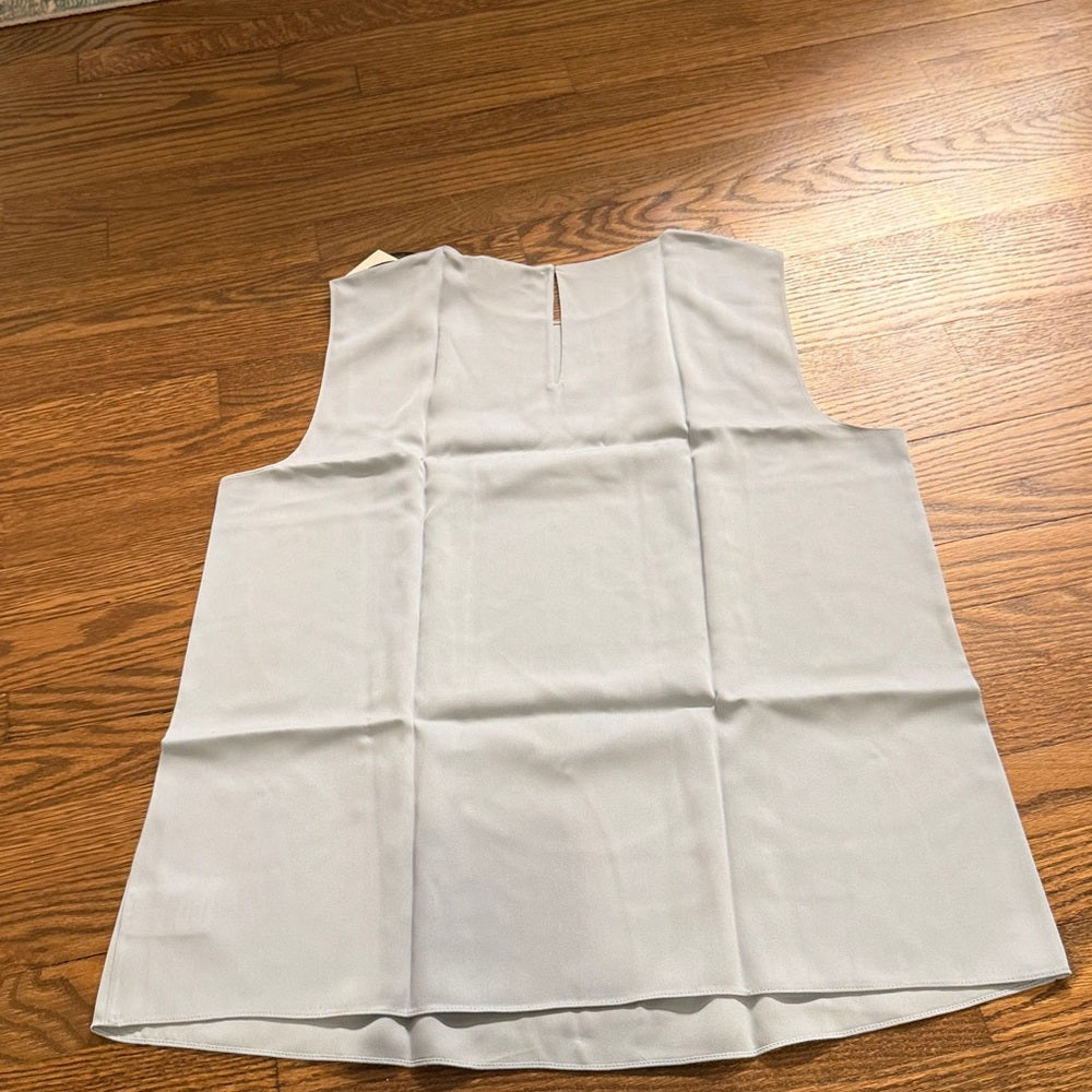 NWT Theory Light Gray/Blue Sleeveless Blouse Size Medium