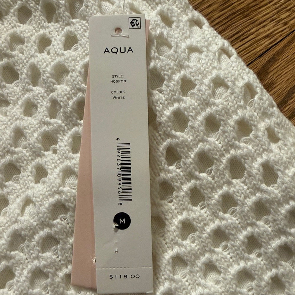 NWT Aqua Cream Textured Sleeveless Mini Dress Size Medium