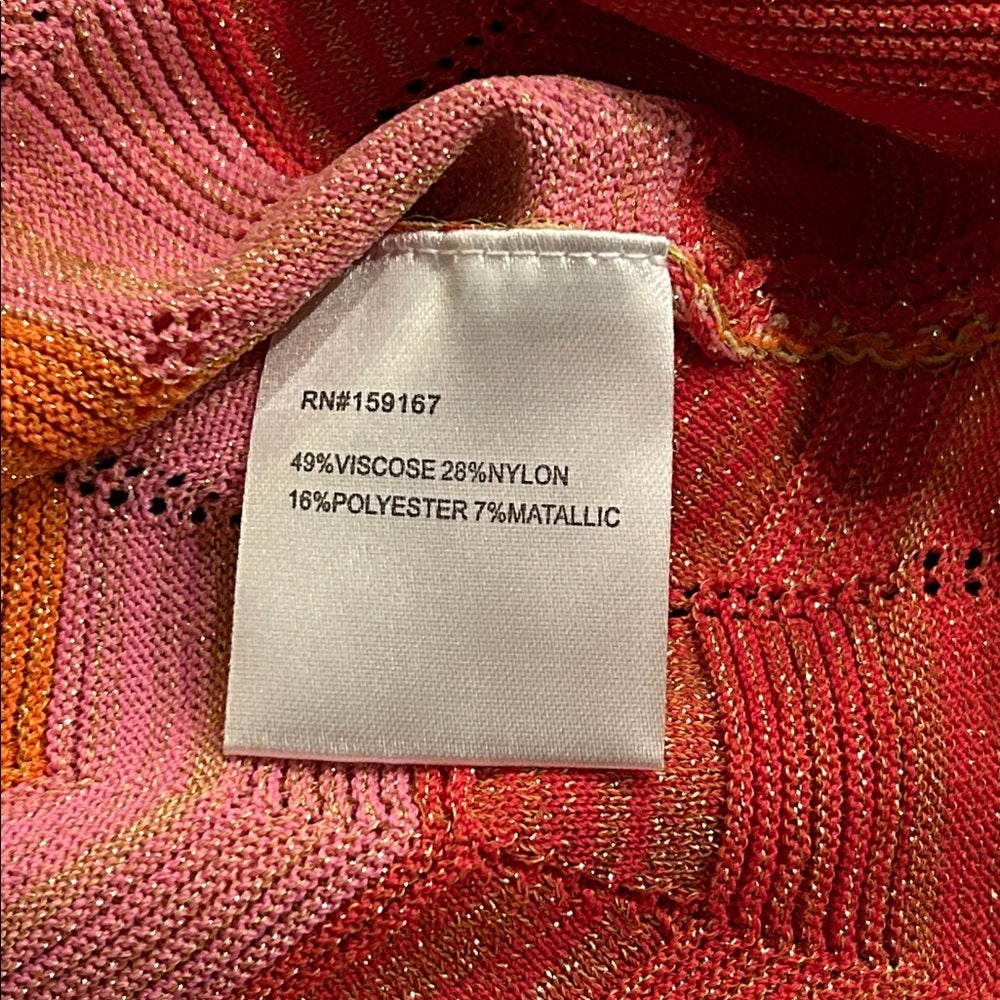NWT Milly Women’s Vibrant Chevron Knit Fitted Dress Size Medium