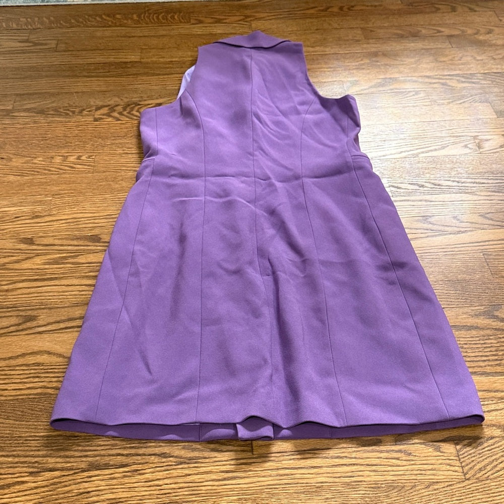 NWT Elie Tahari Lavender Sleeveless Vest Dress Size 8