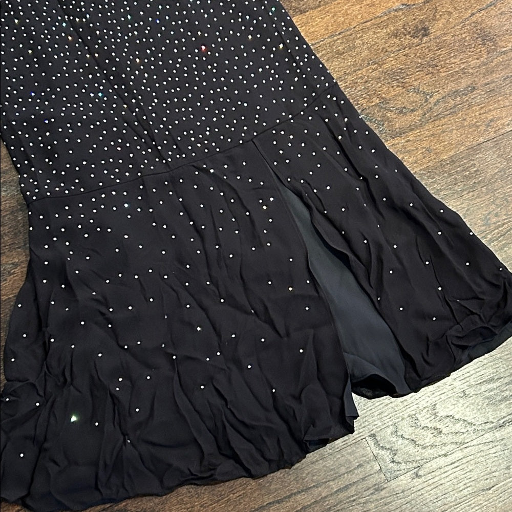 NWT Intermix Women’s Black Rhinestone Evening Gown Size 14