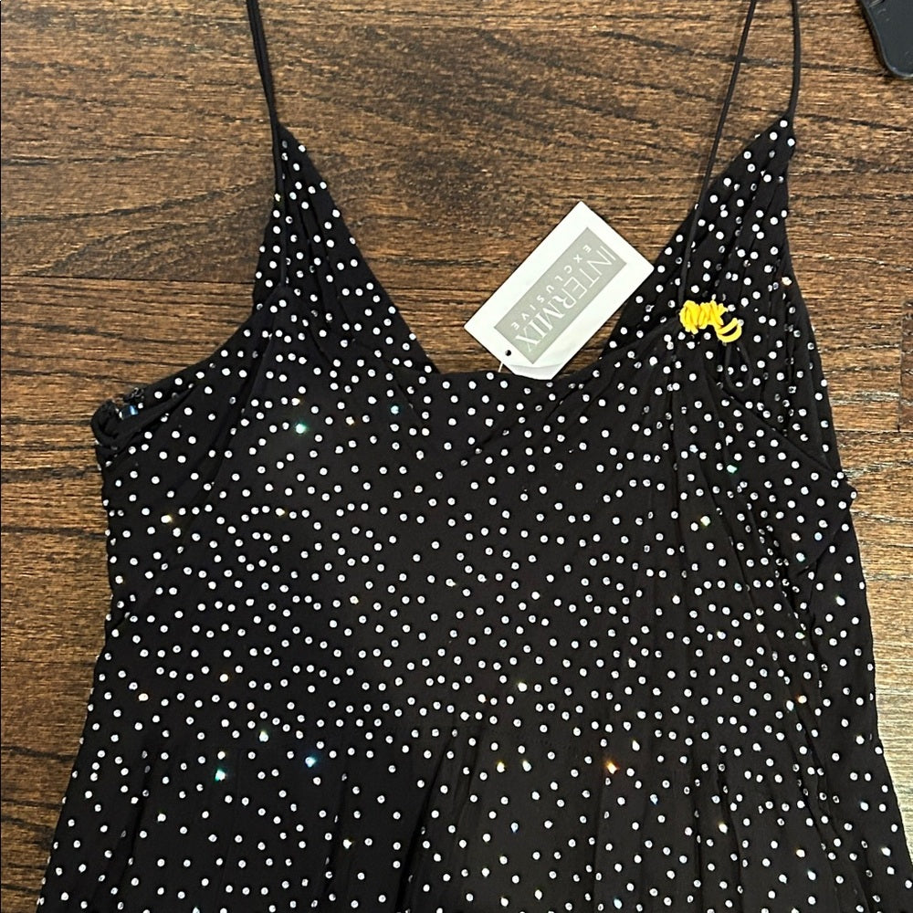 NWT Intermix Women’s Black Rhinestone Evening Gown Size 14