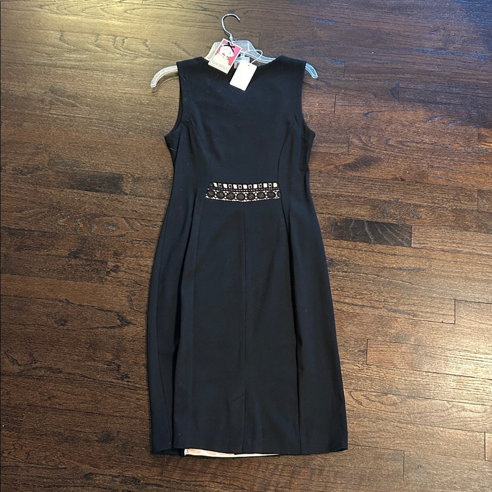 NWT Yoana Baraschi Women’s Elegant Black and White Patterned Dress Size 8
