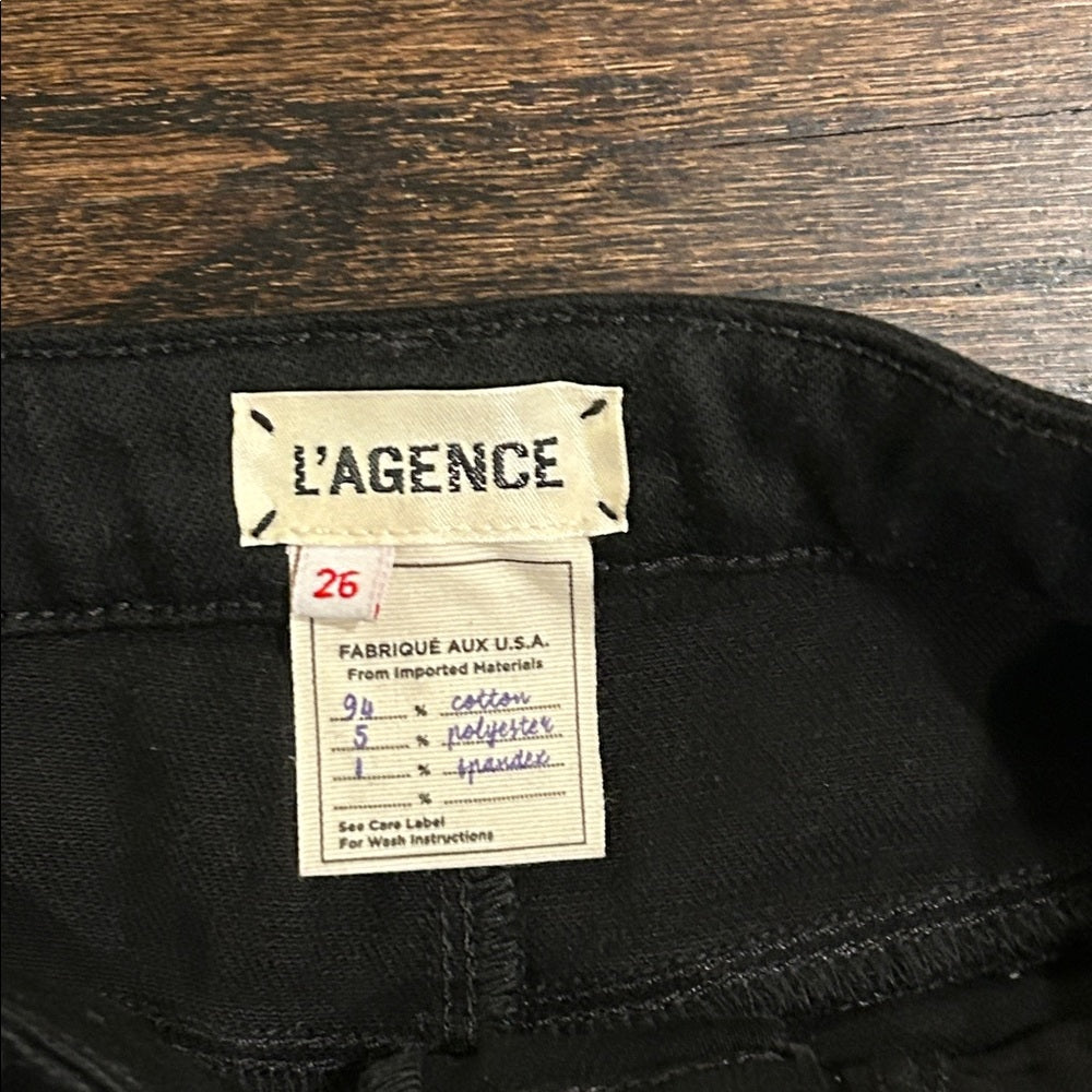 NWT L’agence Women’s Black Flared Jeans Size 26