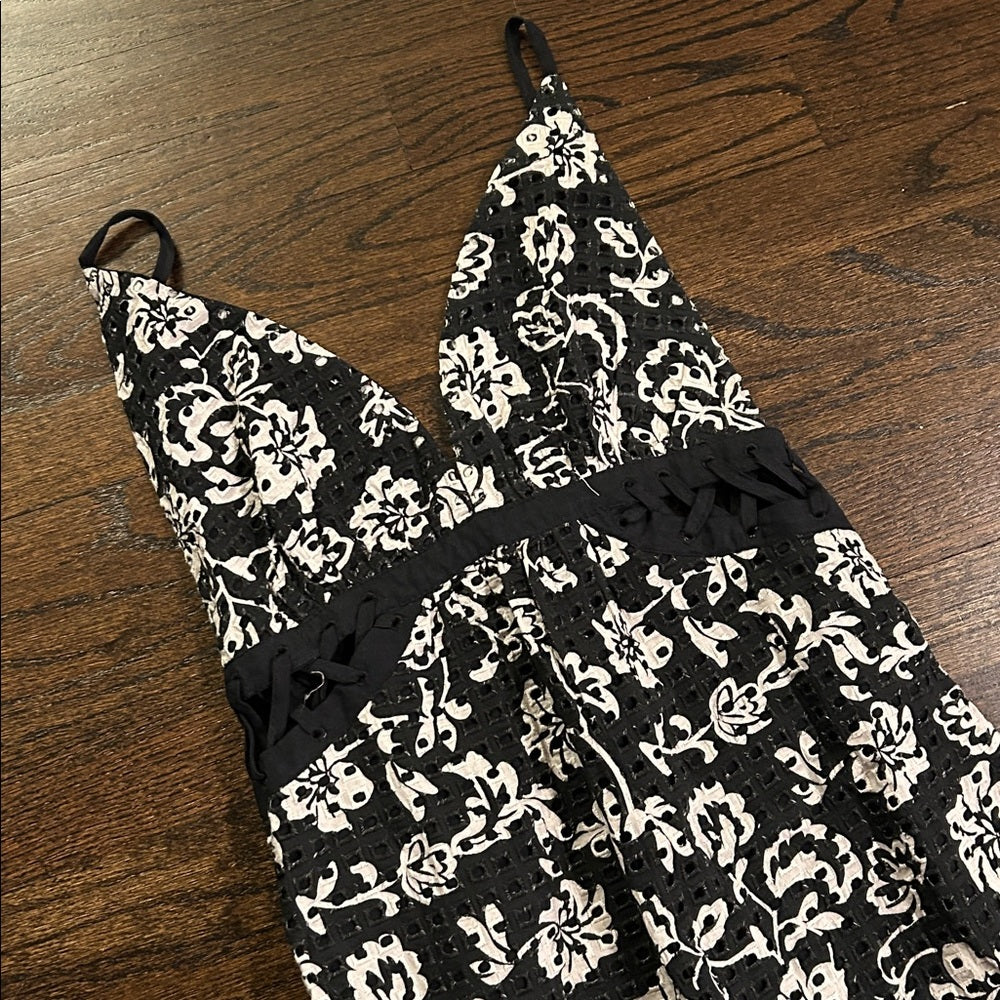 NWT Ramy Brook Women’s Floral Black and White Dress Size 00
