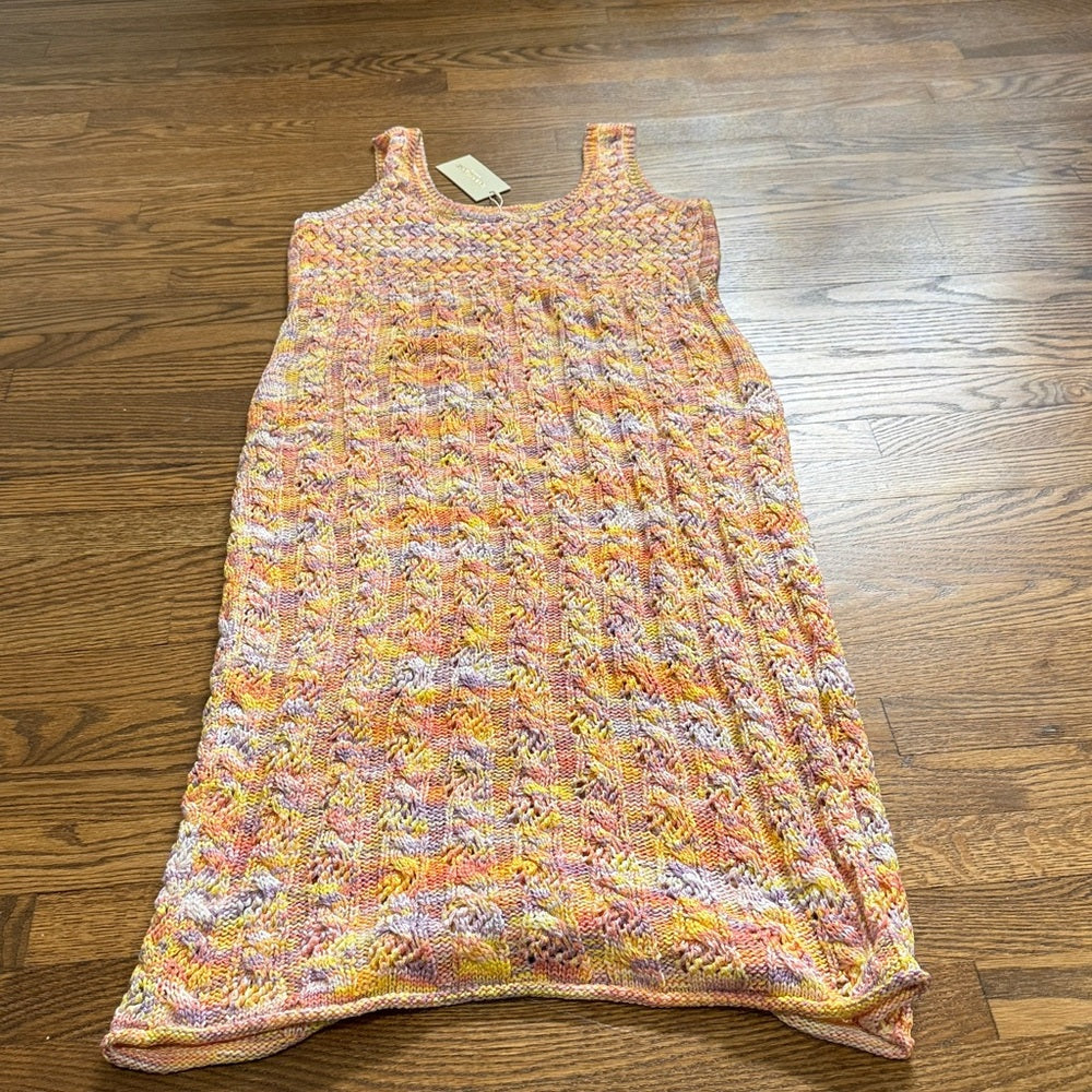 NWT Ramy Brook Multicolor Knit Kids Dress Size Large