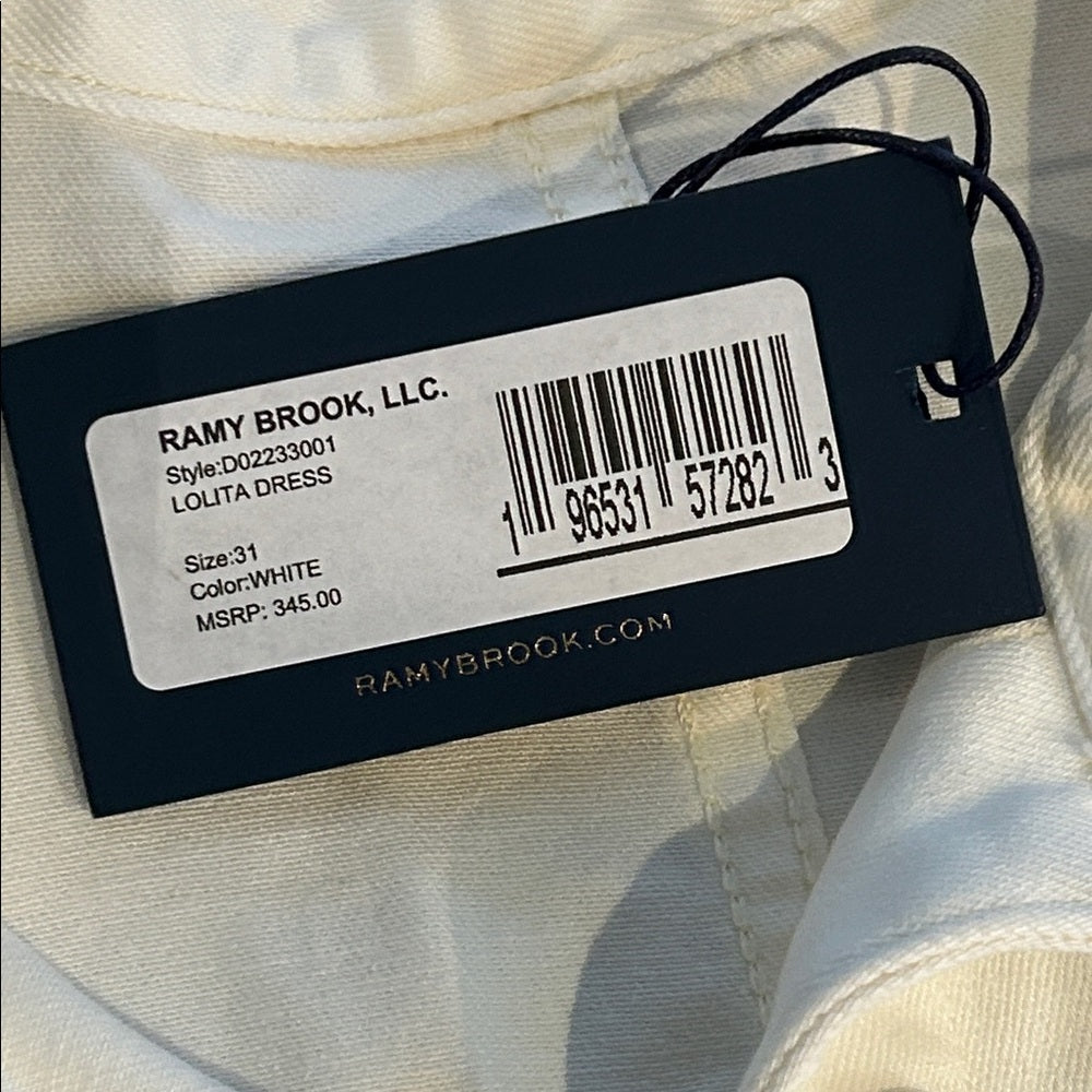 NWT Ramy Brook Women’s White Sleeveless Button-Up Dress Size 31