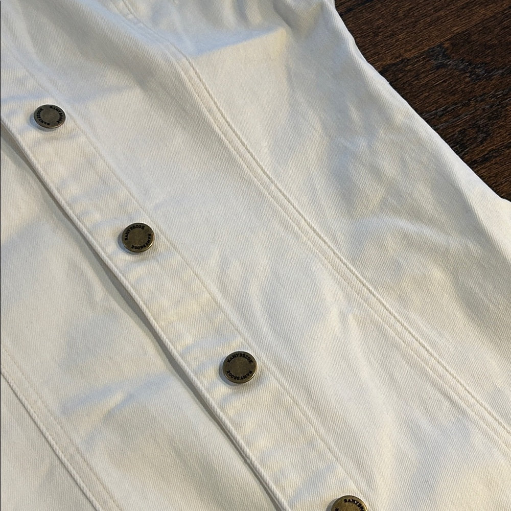NWT Ramy Brook Women’s White Sleeveless Button-Up Dress Size 31