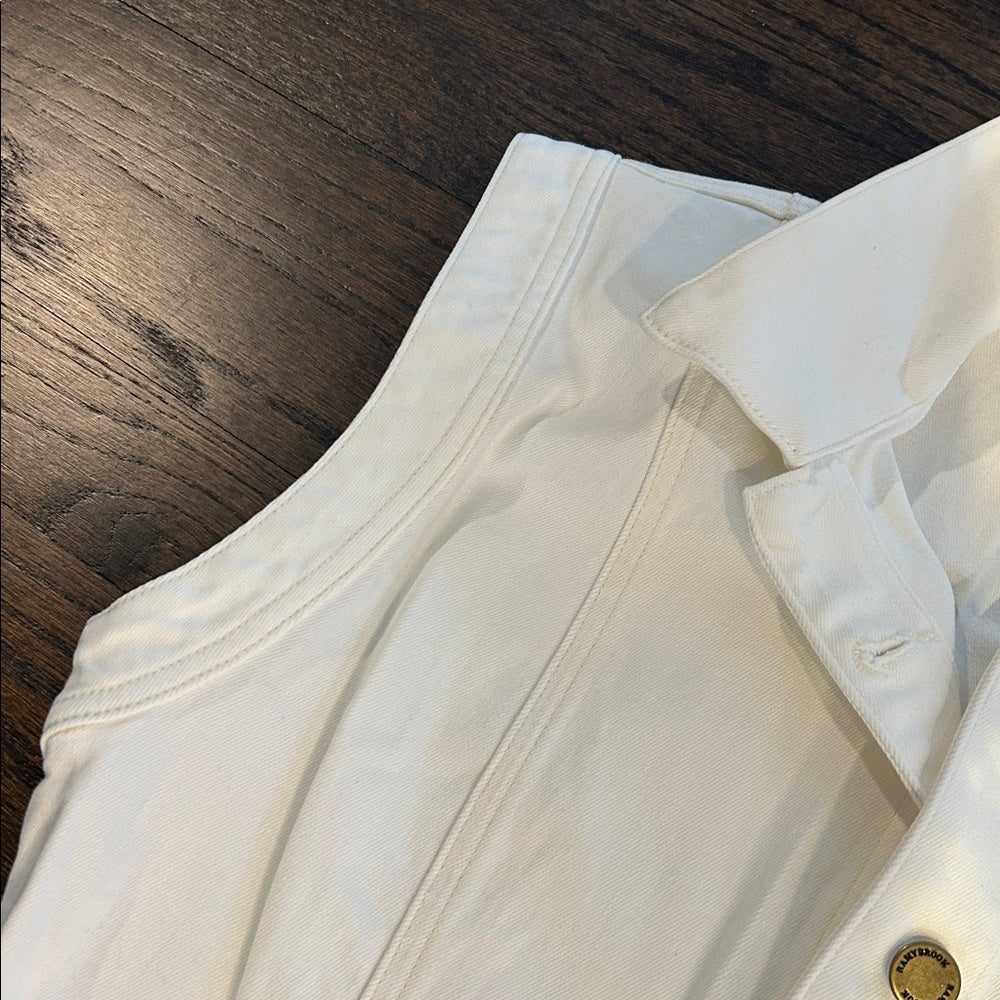 NWT Ramy Brook Women’s White Sleeveless Button-Up Dress Size 31