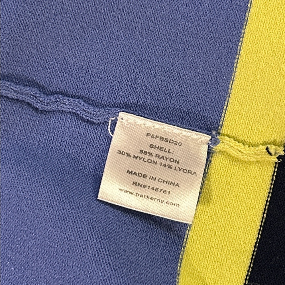Parker Women’s Striped Halter Dress in Blue and Yellow Size Medium