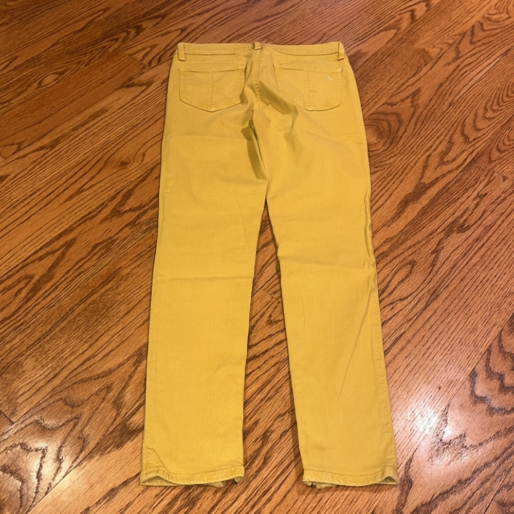 Rag & Bone Woman’s Mustard Zipper Capri Jeans Size 26