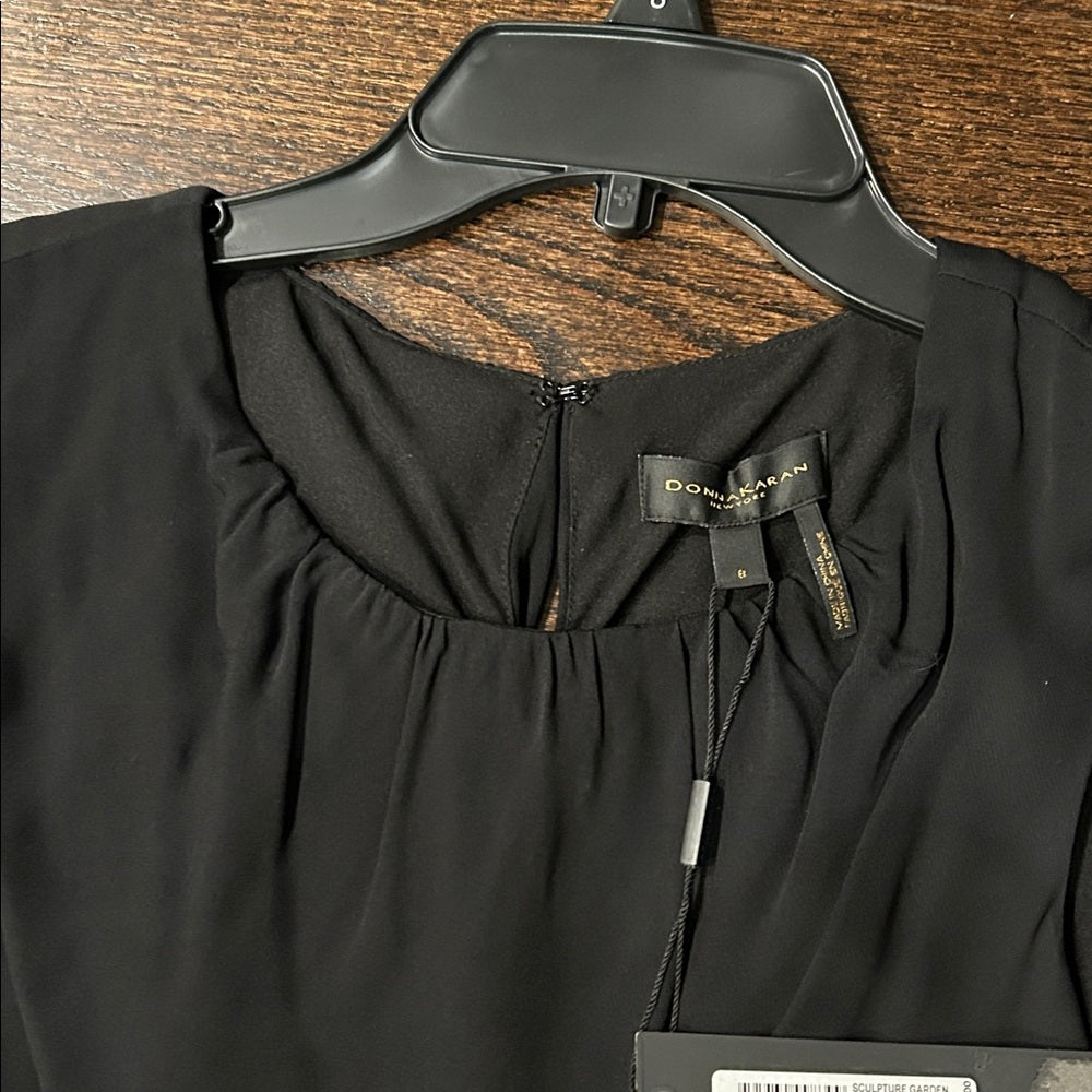 NWT Donna Karan Women’s Elegant Black Sleeveless Dress Size 8