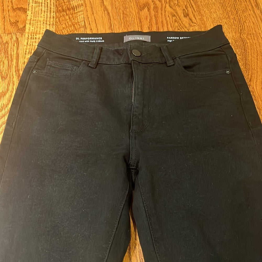 DL1961 Woman’s Black Farrow Skinny High Rise Instasculpt Ankle Jeans Size 24