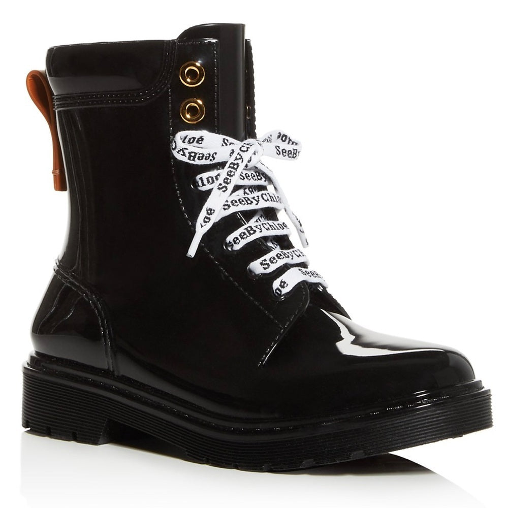 See By Chloe Woman’s Black Lace Up Boots Size 36