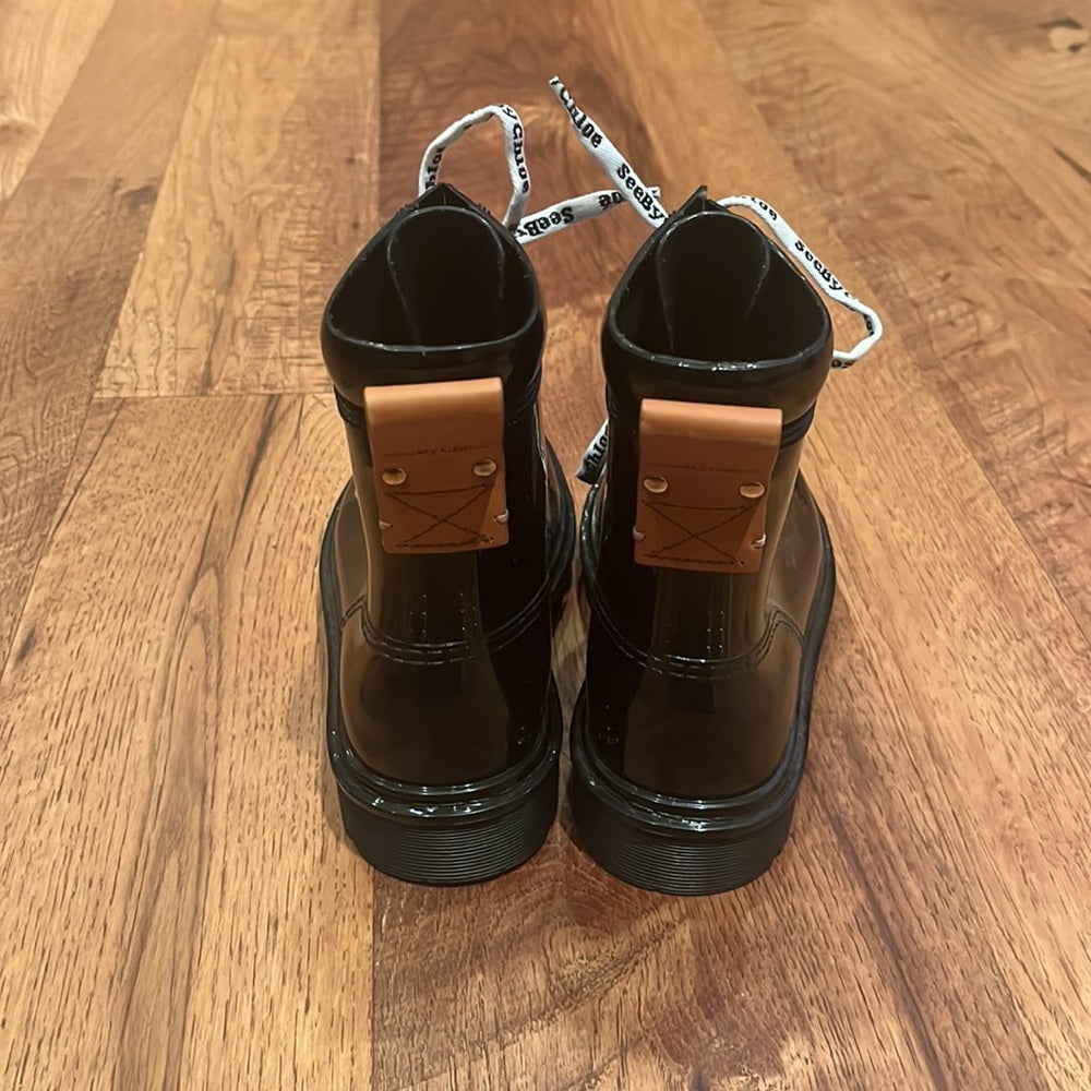 See By Chloe Woman’s Black Lace Up Boots Size 36