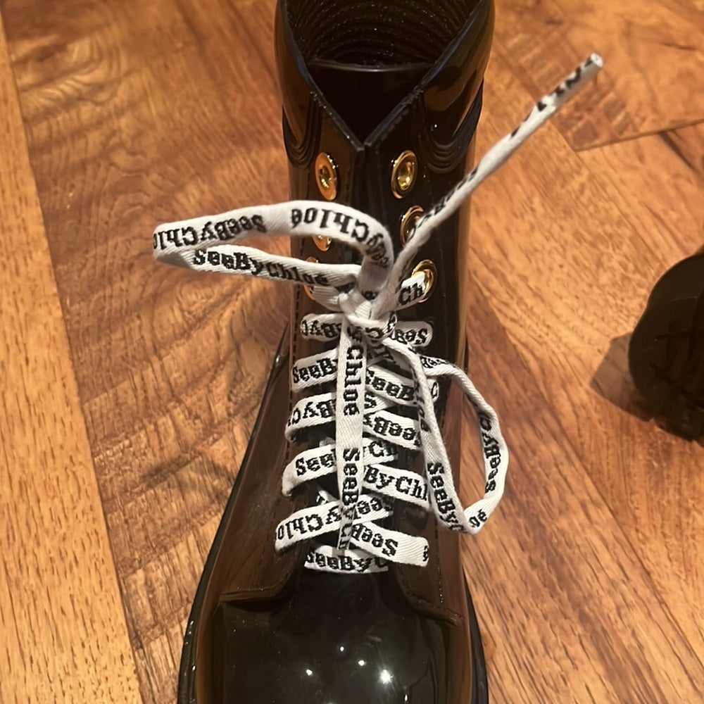 See By Chloe Woman’s Black Lace Up Boots Size 36