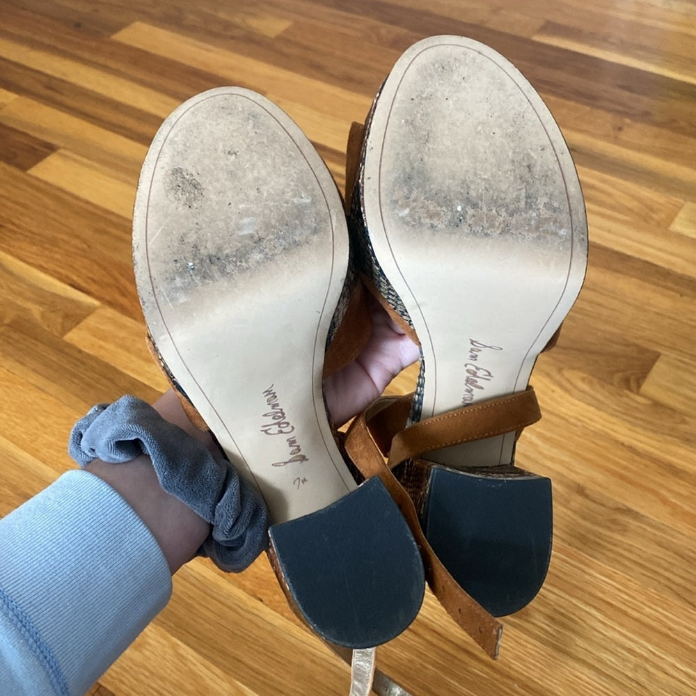 Sam Edelman Women’s Snakeskin Lace Up Heels Size 7.5
