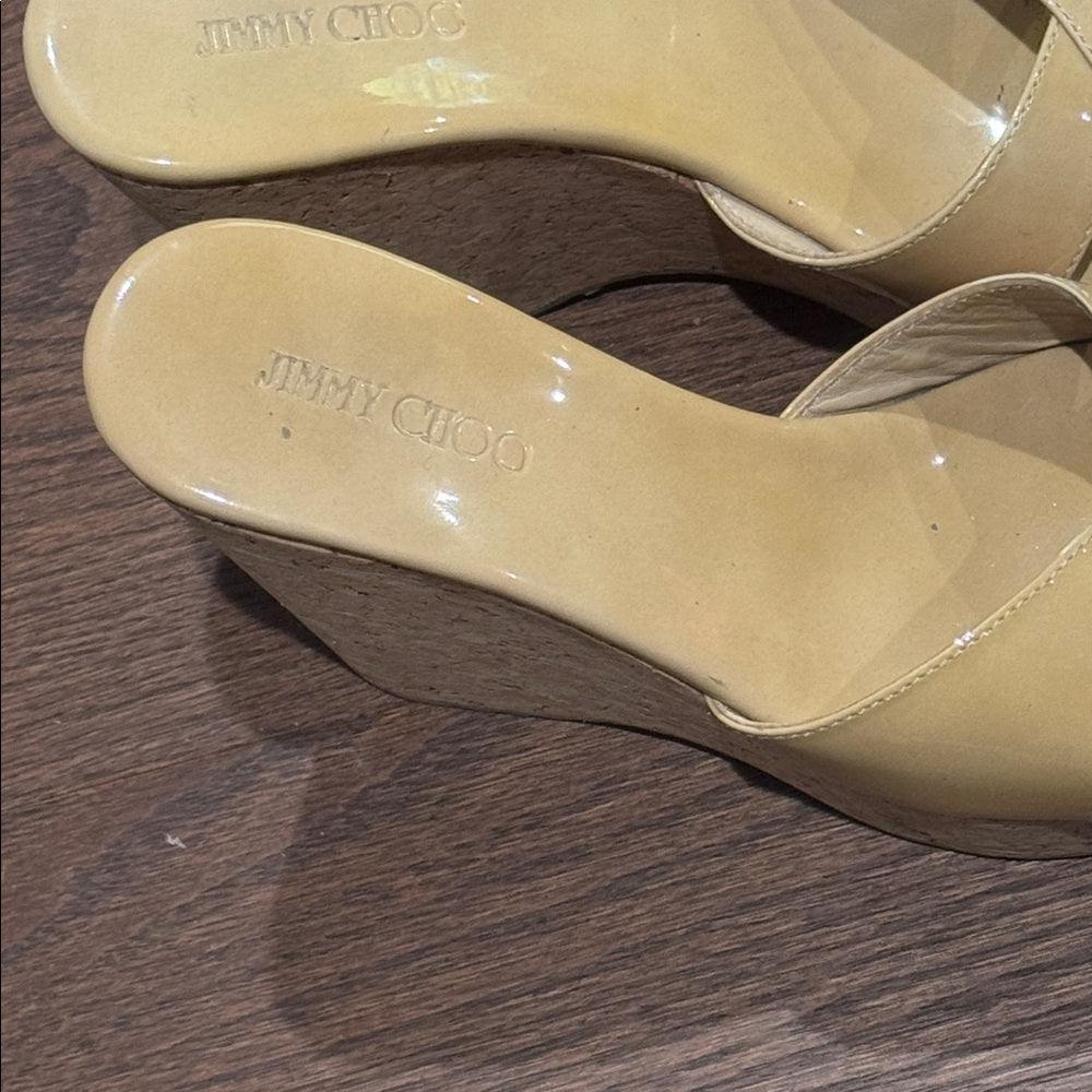 Jimmy Choo Yellow/Mustard Wedge Sandals Size 36/6