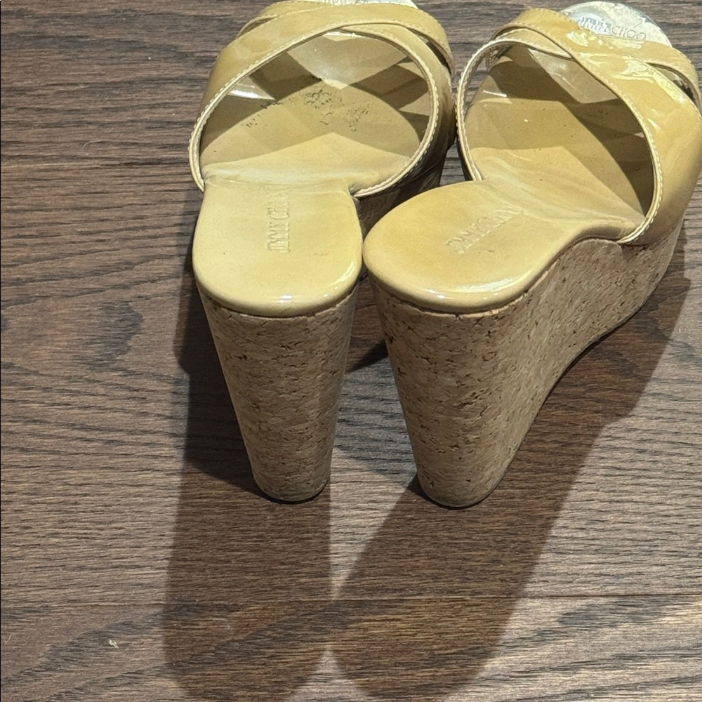 Jimmy Choo Yellow/Mustard Wedge Sandals Size 36/6