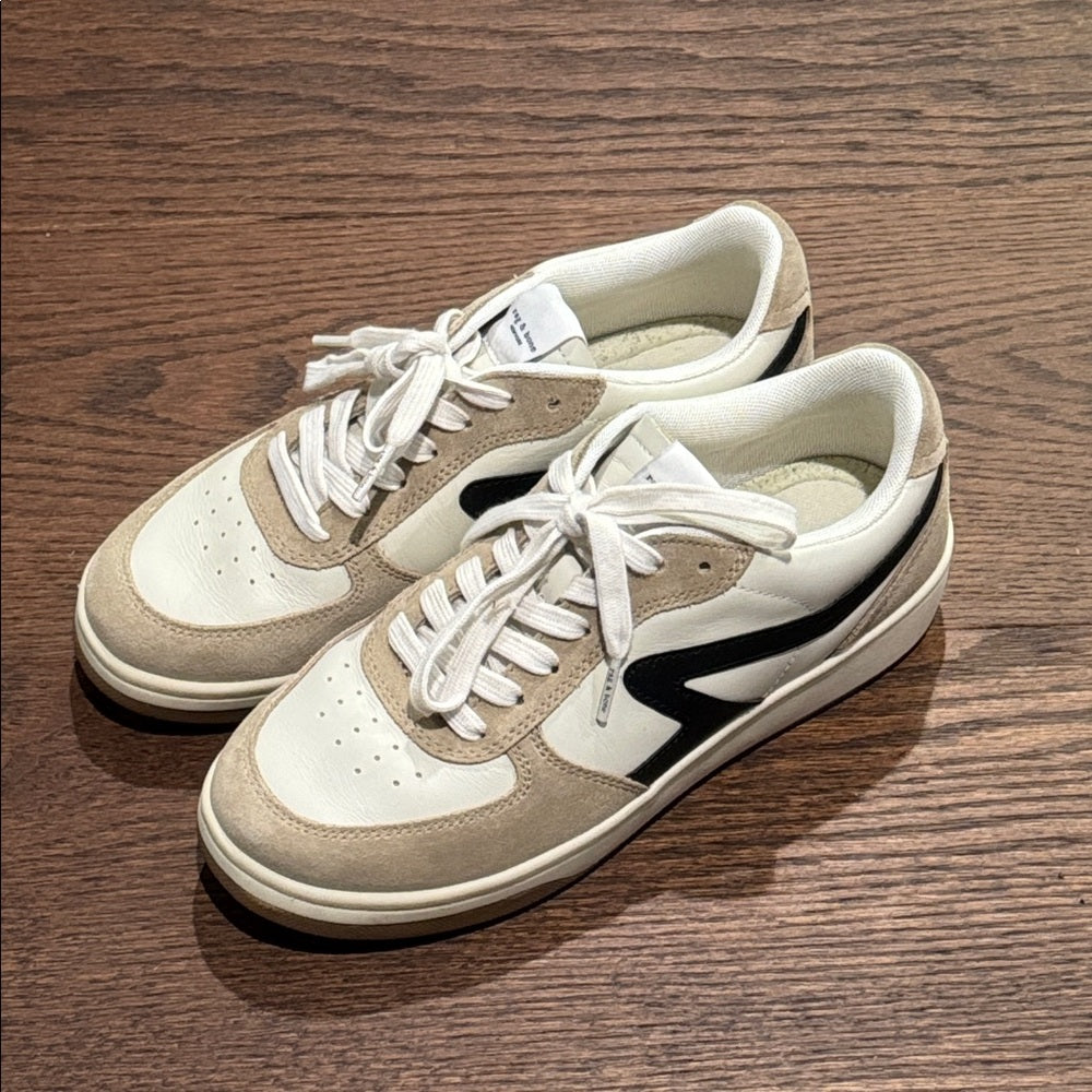 Rag & Bone Retro Court Sneakers Dove/Sand Size 6.5