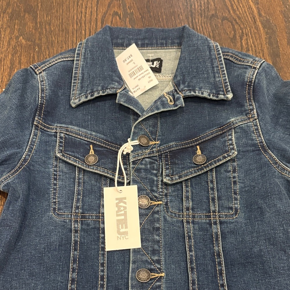 NWT Katie J NYC Girl’s Blue Jean Jacket Size Large
