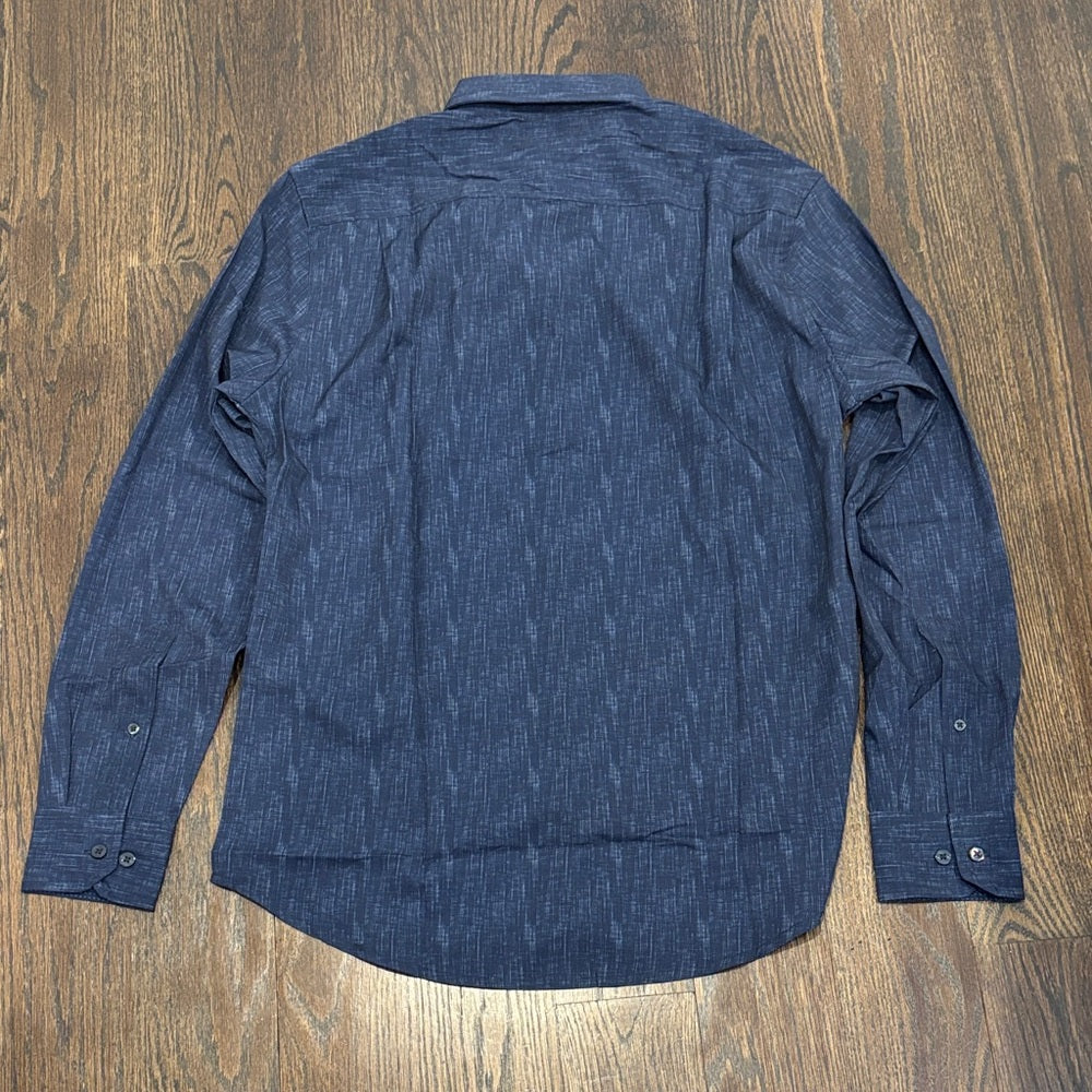 NWT Report Collection Boys Navy Casual Button-Down Shirt Size Medium
